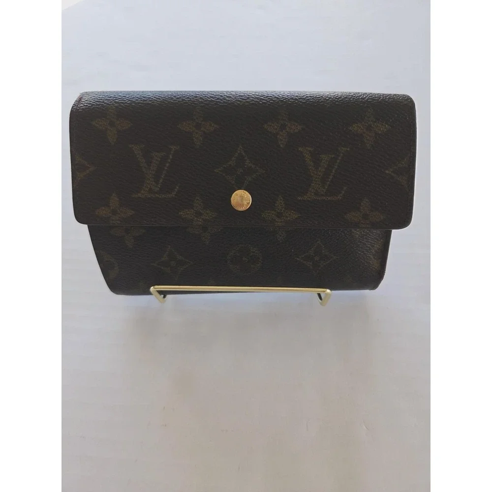 Louis Vuitton Monogram Port Tresor Etui Papier Wallet Upcycled MI1905